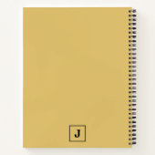 Carnet Plaque de bureau sérif rétro gras en or brossé (Dos)
