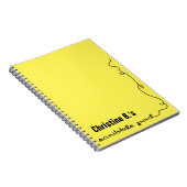 Carnet Plaque de griffes jaunes personnalisée (Côté Droit)