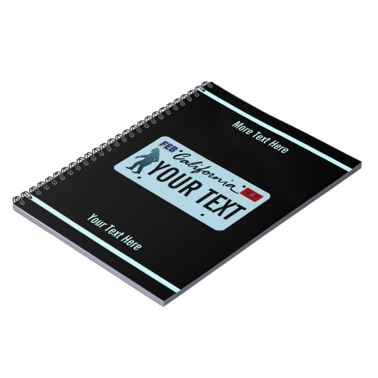 Carnet Plaque de licence California Sasquatch (Côté gauche)