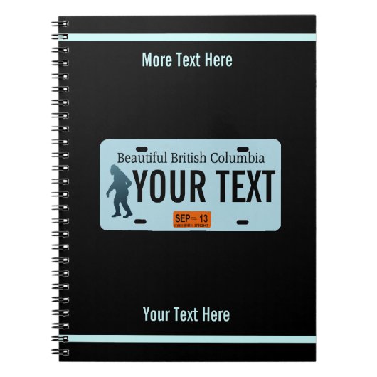 Carnet Plaque de licence Sasquatch de la Colombie-Britann (Devant)