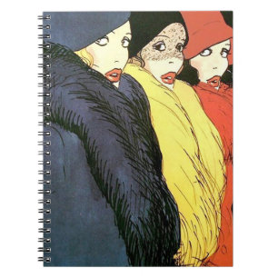 Carnet Plaque de mode féminine Vintage 1930