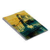 Carnet Plaque de rue verte et jaune (Côté Droit)
