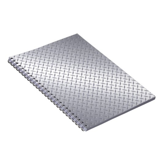 Carnet Plaque diamant en acier brillant (Côté Droit)