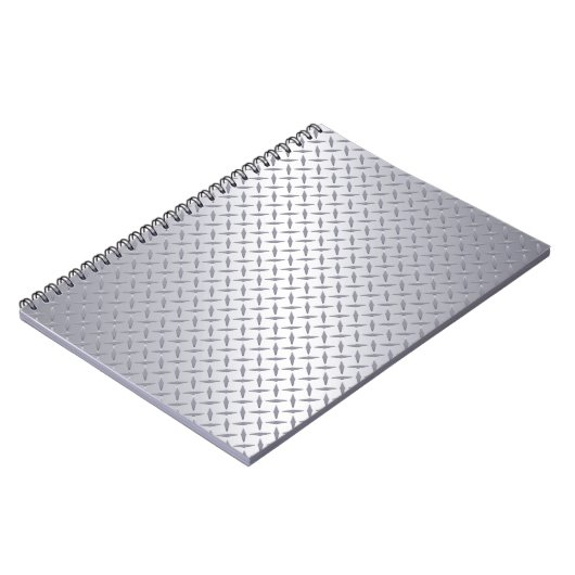 Carnet Plaque diamant en acier brillant (Côté gauche)