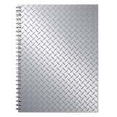 Carnet Plaque diamant en acier brillant (Devant)