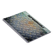 Carnet Plaque en acier à plaque diamantée robuste avec gr (Côté Droit)