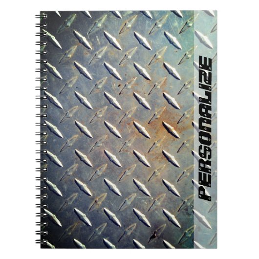 Carnet Plaque en acier à plaque diamantée robuste avec gr (Devant)