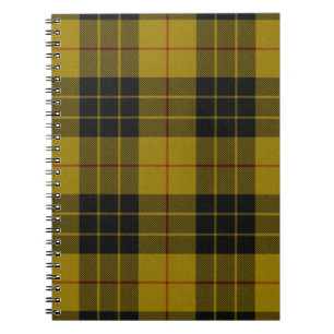 Carnet Plaque noire jaune tartan MacLeod