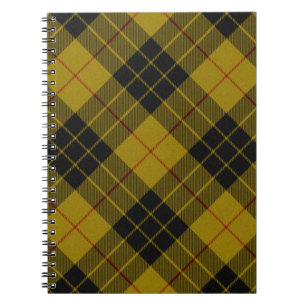 Carnet Plaque noire jaune tartan MacLeod
