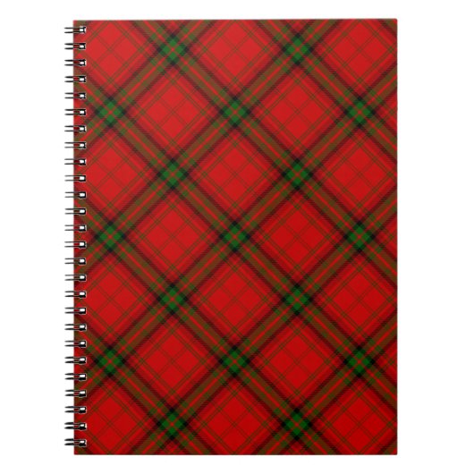 Carnet Plaque rouge vert tartan MacDougall (Devant)