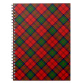 Carnet Plaque vert rouge tartan MacDuff (Devant)