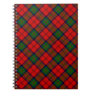 Carnet Plaque vert rouge tartan MacDuff