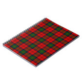 Carnet Plaque vert rouge tartan MacDuff (Côté gauche)