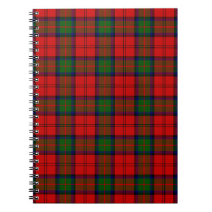 Carnet Plaque vert rouge tartan MacDuff