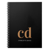 Carnet Plaques en or noir en gras (Devant)