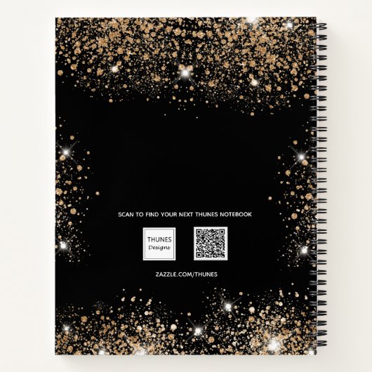 Carnet Plaques monogrammes de poussière de parties scinti (Dos)