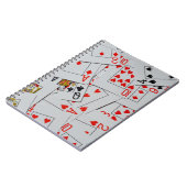 Carnet Plateau De Motif De Cartes De Jeu Éparpillées, (Côté gauche)