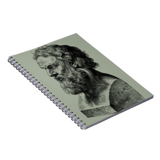 Carnet Plato Bust plato, philosophie Illustration (Côté Droit)