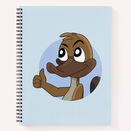 Carnet Platypus donnant des pouces dessin animé (Devant)