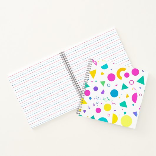 Carnet Playful Neon Memphis Geometric Retro Pattern (Intérieur)