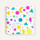 Carnet Playful Neon Memphis Geometric Retro Pattern (Devant)