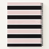 Carnet  Playful Pink & Black Stripes  (Dos)
