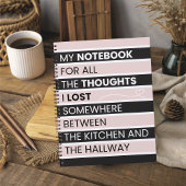 Carnet Playful Pink & Black Stripes
