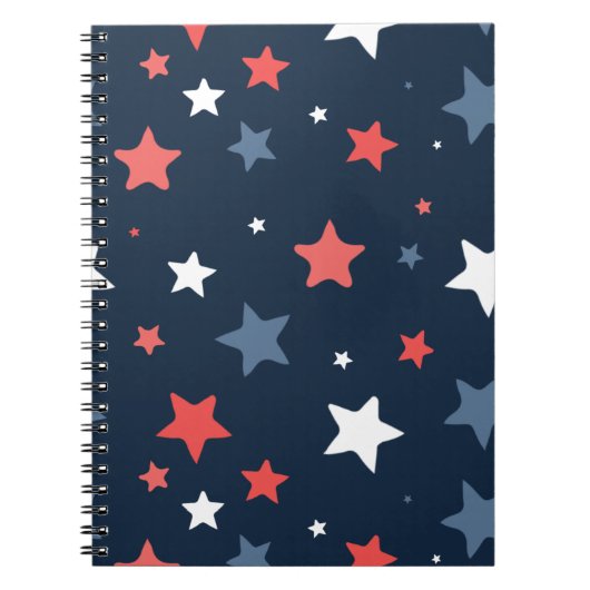Carnet Playful Red White Blue Star Notebook (Devant)