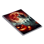 Carnet Pleine lune, cimetière, fantôme volant. (Côté Droit)