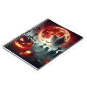 Carnet Pleine lune, cimetière, fantôme volant. (Côté gauche)