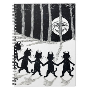 Carnet Pleine lune et chats, Louis Wain