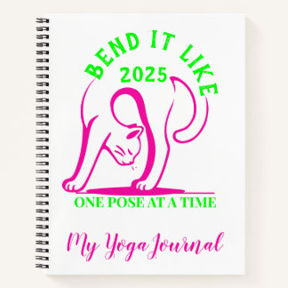 Carnet Plier comme 2025 : Fun de chat Yoga