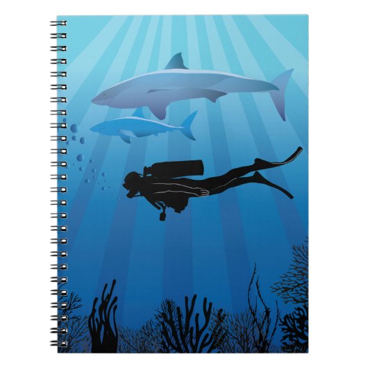 Carnet Plongée de requin Plongée plongée (Devant)