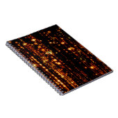 Carnet pluie Abstraite d'or avec des particules lumineuse (Côté Droit)