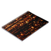 Carnet pluie Abstraite d'or avec des particules lumineuse (Côté gauche)