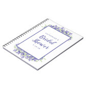 Carnet Pluie de Mariée Fleurs Aquarelle Pervenche (Côté gauche)