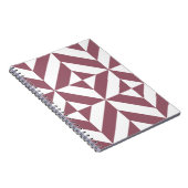 Carnet Plum Geometric Deco Cube Pattern (Côté Droit)