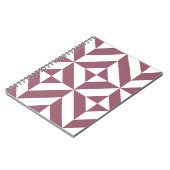Carnet Plum Geometric Deco Cube Pattern (Côté gauche)