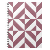Carnet Plum Geometric Deco Cube Pattern (Devant)