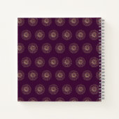 Carnet Plum | Golden Zinnia Flower Medallions (Dos)