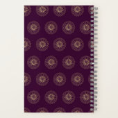 Carnet Plum | Golden Zinnia Flower Medallions (Verso)