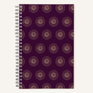 Carnet Plum | Golden Zinnia Flower Medallions