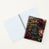 Carnet Plum Steampunk Roses et engrenages (Intérieur)