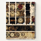Carnet Plum Steampunk Roses et engrenages (Dos)