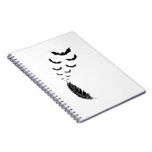 Carnet Plume avec des battes de vol (Côté Droit)