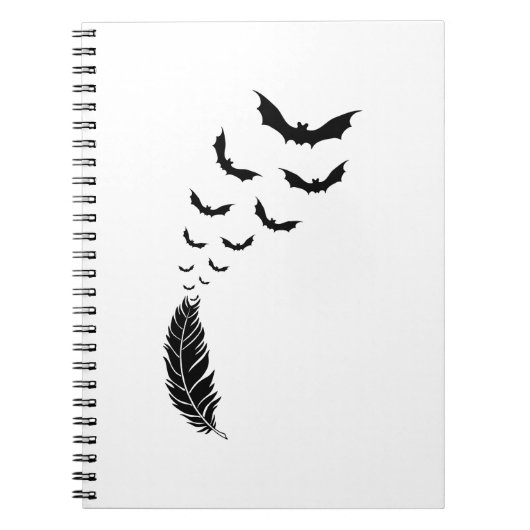 Carnet Plume avec des battes de vol (Devant)