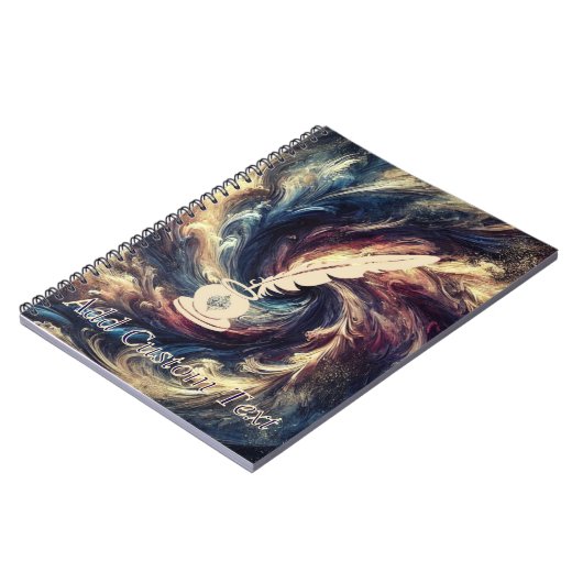 Carnet Plume Moderne d'Art Abstrait (Côté gauche)