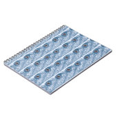 Carnet Plumes bleu Peacock (Côté gauche)