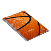 Carnet plumes de doodle paislies fleurs boho basketball (Côté Droit)