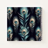 Carnet Plumes de paon (Dos)
